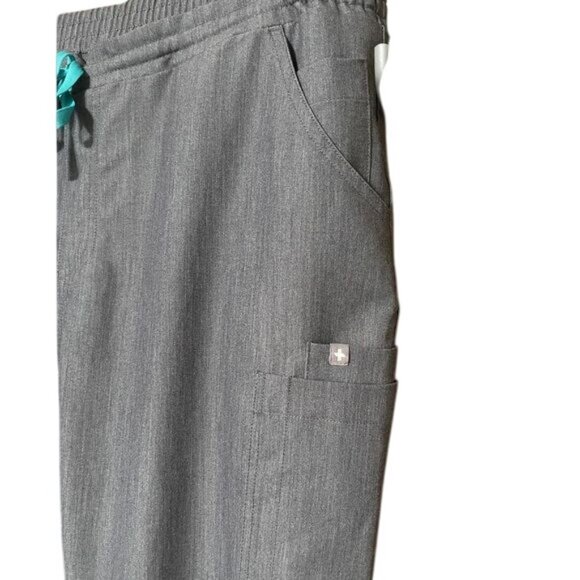 Figs High Waisted Yola Skinny Scrub Pants Graphite Gray Women’s XL Petite - Picture 5 of 10